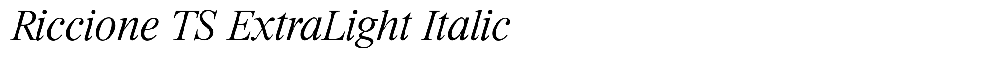 Riccione TS ExtraLight Italic image